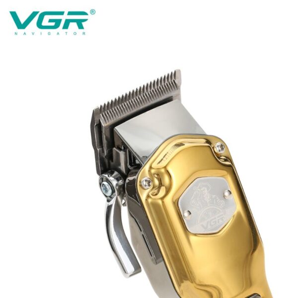 Cortadora De Pelo Clipper Recargable Vgr V-693 Led Usb Dorado - Image 7