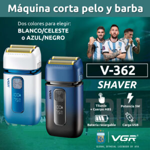Afeitadora Eléctrica 2en1 Trimmer Vgr V-362 Afa Argentina Color Azul