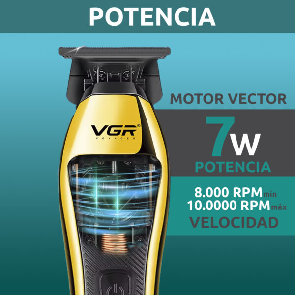Patillera Profesional Vgr V-994 Metal Motor Vector 10000 Rpm - Image 4