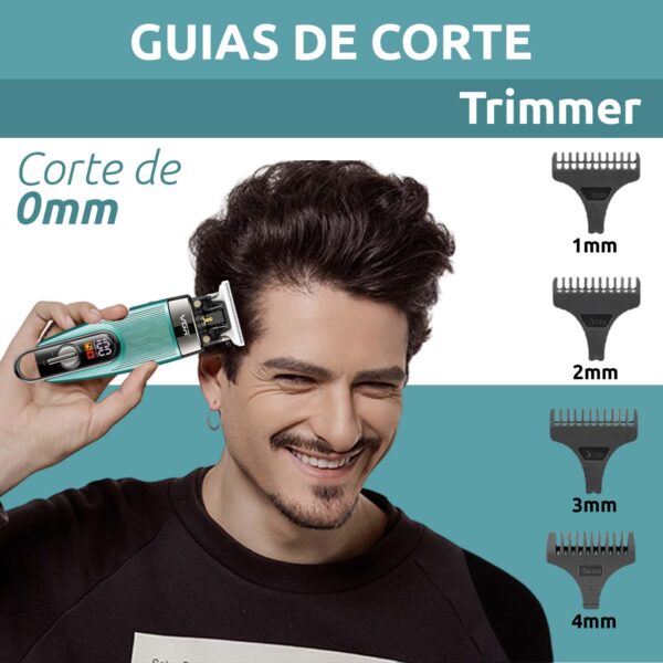 Máquina Trimmer Profesional Recargable Vgr V-975 Usb Led Dorado - Image 2