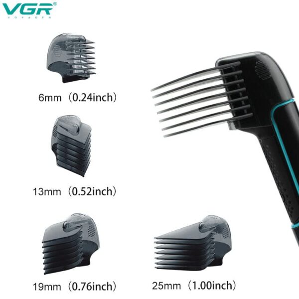 Cortadora Pelo Vgr V-602 Trimmer Extensible Corporal Luz Usb - Image 3
