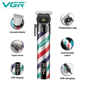 Máquina Cortar Pelo Clipper Recargable Vgr V-692 Cerámica