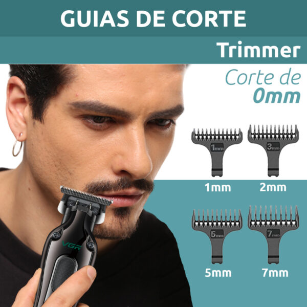 Máquina Corta Pelo Trimmer acero titanio VGR V-998 Usb AFA - Image 5