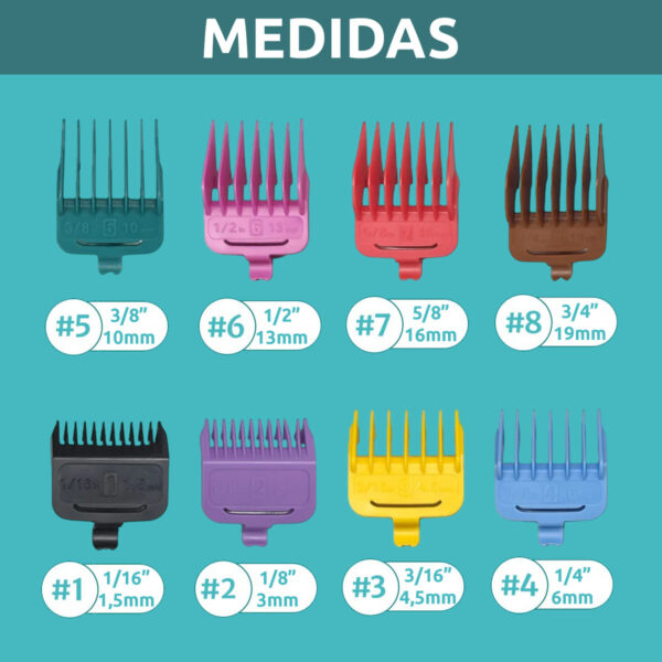 Set Peines De Alza Multicolor Guia Vgr X8 1,5 A 19mm - Image 3