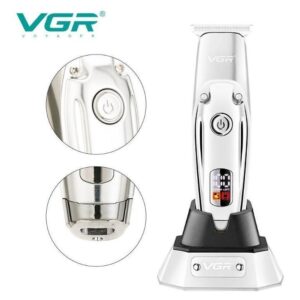 Maquina Corta Pelo Barba Trimmer VGR V-277 Usb Recargable Panel Led
