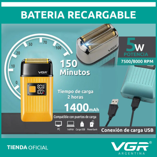 Repuesto Cuchilla Afeitadora Eléctrica VGR V-357 Patillera - Dorado VGR - Image 3
