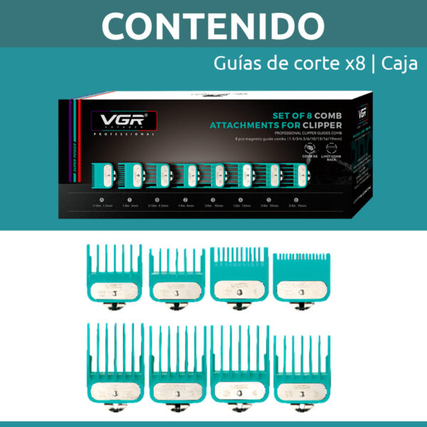 Set Peines De Alza Premium Guia Vgr X8 1,5 A 19mm Magnéticos - Image 8