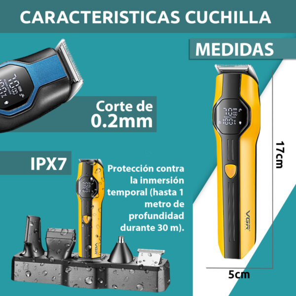 Grooming Kit Completo Profesional 13 En 1 Vgr V-173 Ipx7 - Image 7