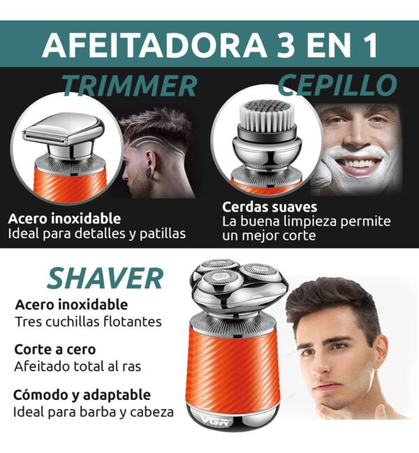 Repuesto Afeitadora Eléctrica Grooming Kit 3en1 VGR V-391 - Image 6