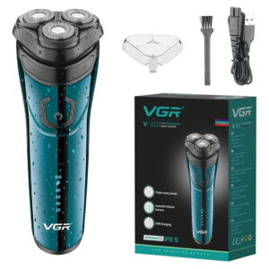 Afeitadora Eléctrica Hombre VGR V-322 Patillera 2en1 Usb Azul