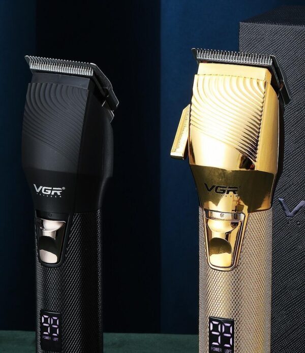 Cortadora De Pelo Barba Clipper VGR V-280 Display Led Usb Recargable - Negro - Image 2