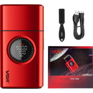 Afeitadora Eléctrica shaver vgr v-377 titanio 9000 rpm usb