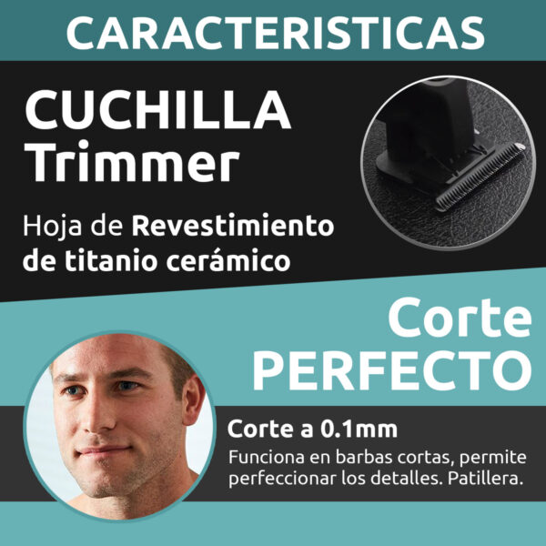 Máquina Cortar Pelo Profesional Patillera Vgr V-996 7000 Rpm - Image 6