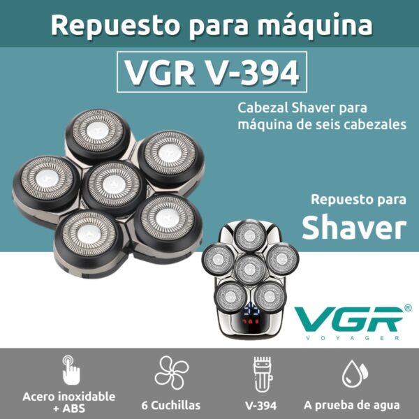 Repuesto Máquina Cortar Pelo Barba Vgr V-394 Grooming 7en1 - Image 2