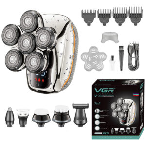 Máquina Cortar Pelo Barba Nariz VGR V-394 Grooming 7en1 IPX5