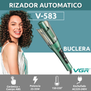 Buclera rizador automatico ceramica vgr v-583 giratorio 220°