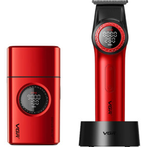 Combo Vgr Barbería Profesional Trimmer V-977 + Shaver V-377