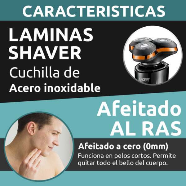 Afeitadora Eléctrica Hombre shaver VGR V-311 AFA recargable - Image 6