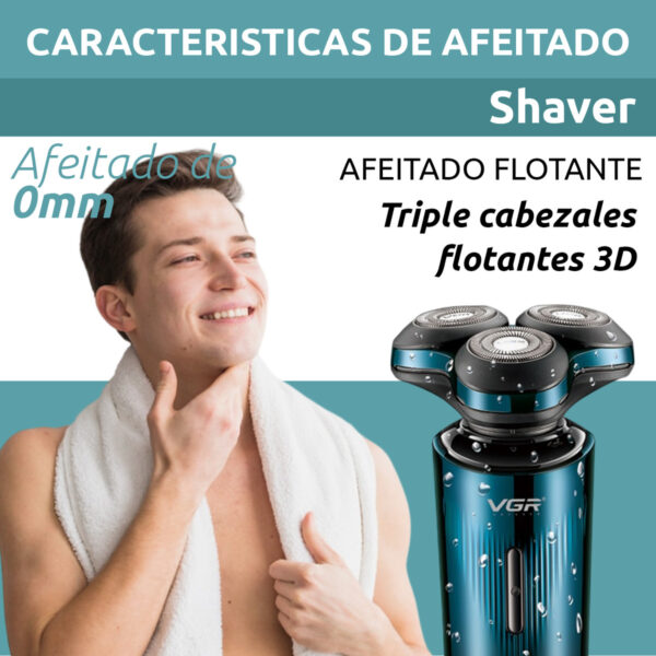 Afeitadora Eléctrica Hombre shaver VGR V-311 AFA recargable - Image 5