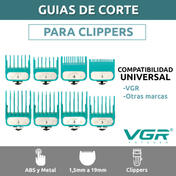 Set Peines De Alza Premium Guia Vgr X8 1,5 A 19mm Magnéticos - Image 2
