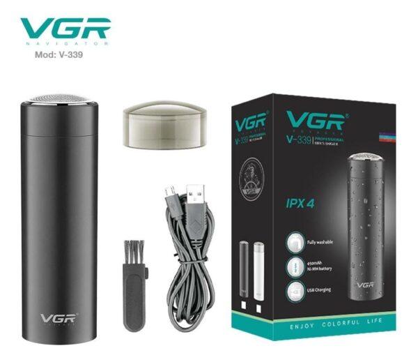 Afeitadora Shaver Giratoria VGR V-339 Portatil Recargable - Blanco - Image 2
