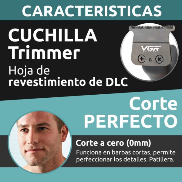 Máquina Trimmer Profesional VGR V-904 Metal Motor Brushless - Image 6