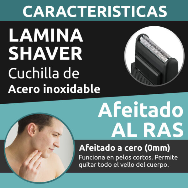 Afeitadora Eléctrica Hombre Portatil 2en1 Trimmer VGR V-376 - Image 6