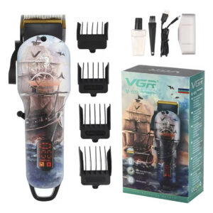 Máquina Cortar Pelo Vgr V-689 Usb Recargable 6000rpm Titanio