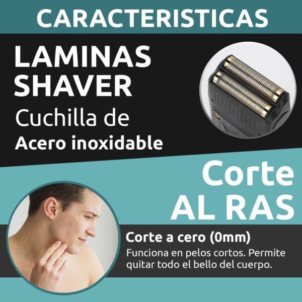 Afeitadora Eléctrica Hombre Shaver VGR V-363 Usb Doble Hoja - Image 6