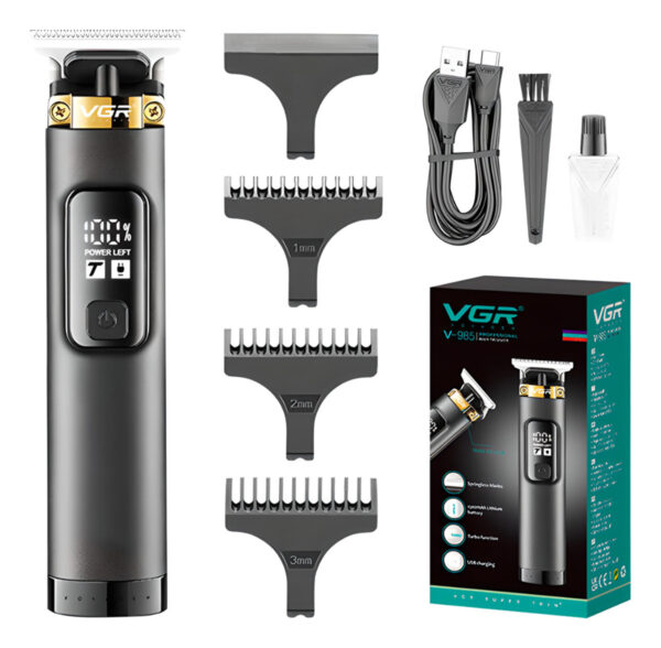 Máquina Patillera Profesional Recargable VGR V-985 Turbo Usb