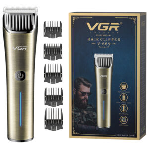 Máquina Cortar Pelo Profesional VGR V-669 Metal Usb 5 Peines