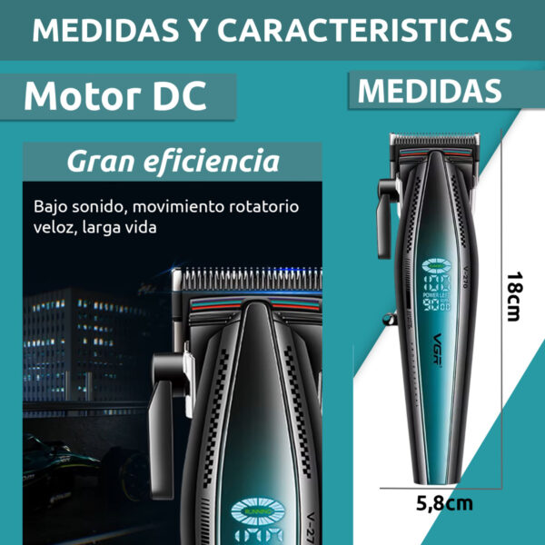 Máquina De Cortar Pelo Pro Vgr V-270 Metal 9000rpm Motor Dc - Image 7