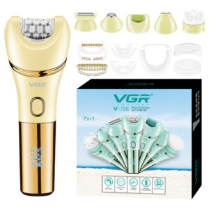 Depiladora Eléctrica Mujer Facial 7en1 Vgr V-756 Ipx7 Turbo