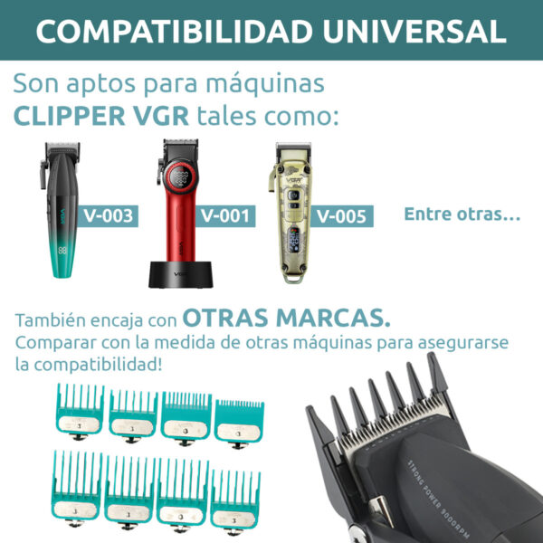Set Peines De Alza Premium Guia Vgr X8 1,5 A 19mm Magnéticos - Image 4