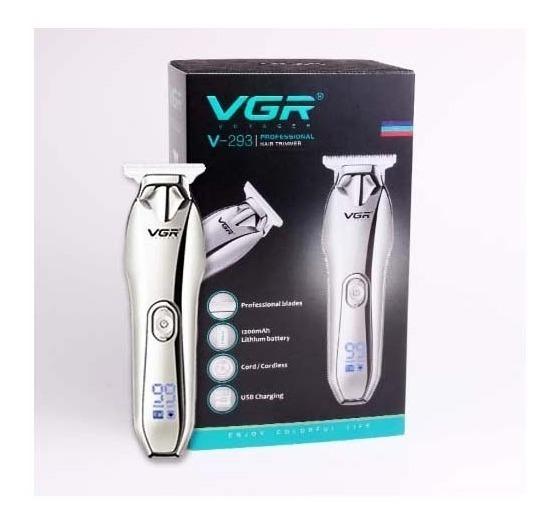 Maquina Corta Pelo Barba Trimmer VGR V-293 Recargable Usb Panel Led - Image 5