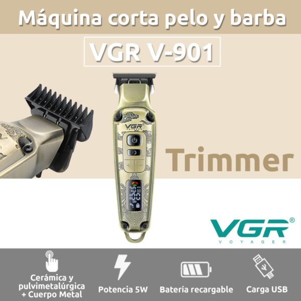 Máquina Patillera Trimmer VGR V-901 Metal Regula Velocidad - Image 2