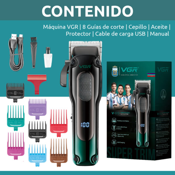 Máquina Cortar Pelo clipper Profesional VGR V-013 recargable - Image 8