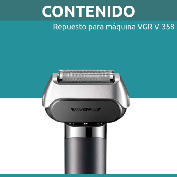 Repuesto Afeitadora Eléctrica 2en1 Trimmer Vgr V-358 Hojas - Image 8