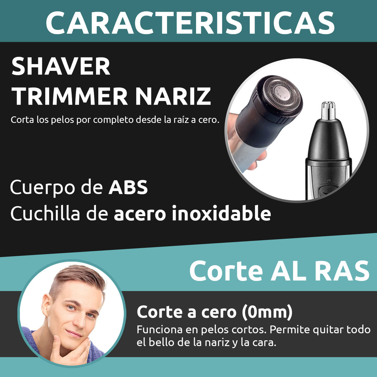 Máquina Afeitadora Nariz Oído Oreja Barba 2en1 Vgr V-619 Usb - Image 6