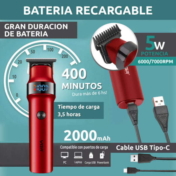 Máquina Patillera Vgr V-987 Turbo 7000 Rpm Duración 400m afa - Image 3