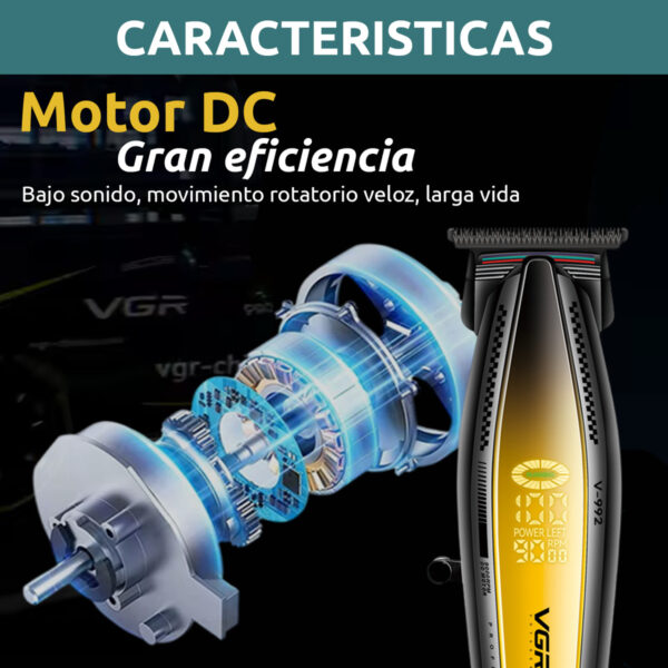Máquina Patillera Pro Vgr V-992 Metal 9000rpm Motor Dc Turbo - Image 5