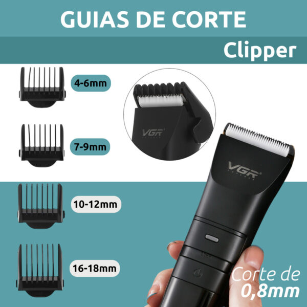 Cortadora Pelo Profesional Vgr V-286 Cerámica Íntima Ipx7 - Image 5