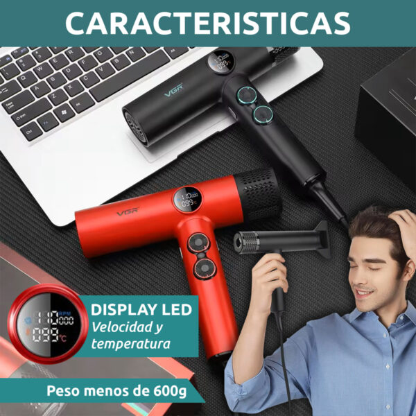 Secador De Pelo Profesional Vgr V-401 110000rpm Frío Calor - Image 7