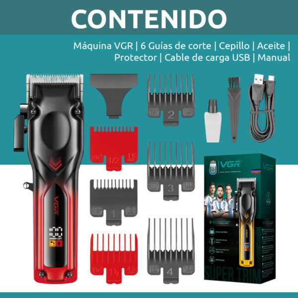 Maquina Cortadora Profesional Inalambrica Vgr V-656 Hombre - Image 10