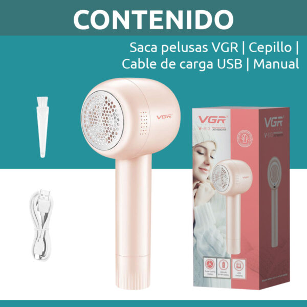 Quita Pelusas Eléctrico Recargable Inalámbrico Vgr V-813 Usb - Image 8