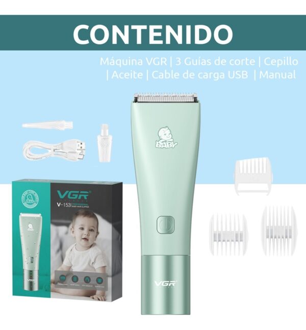 Máquina Cortar Pelo Bebés VGR V-153 Cerámica Silenciosa IPX7 - Image 8