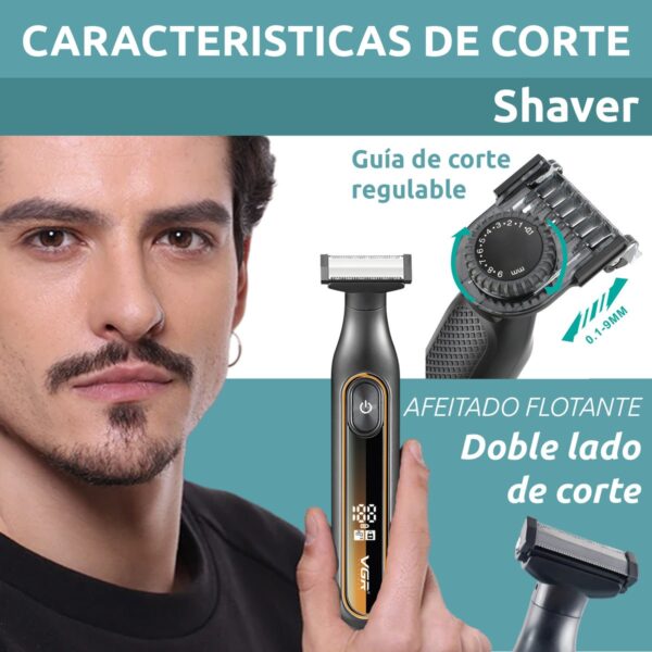 Afeitadora Eléctrica Hombre Trimmer Corporal VGR V-360 IPX6 - Image 5