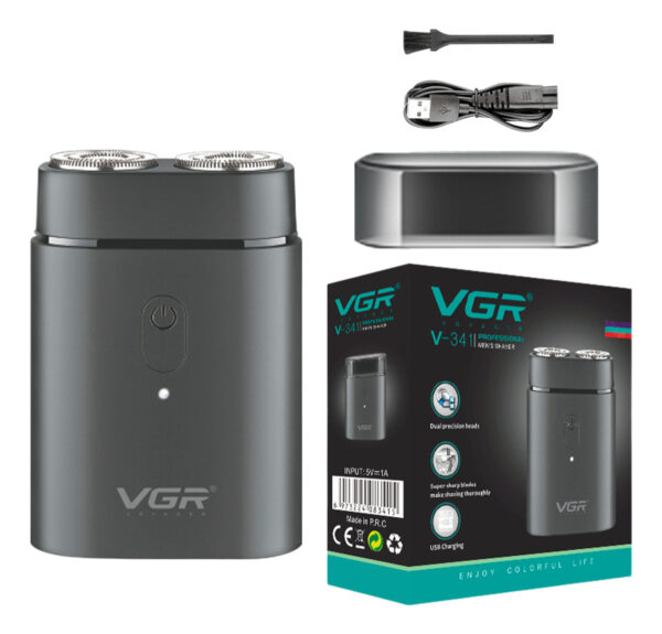 Afeitadora Eléctrica Portatil VGR V-341 Usb Tipo C Viajera