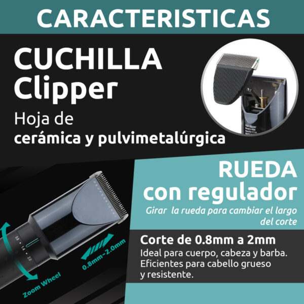 Máquina Corta Pelo Profesional VGR V-698 Led Usb Turbo 4 vel - Image 6