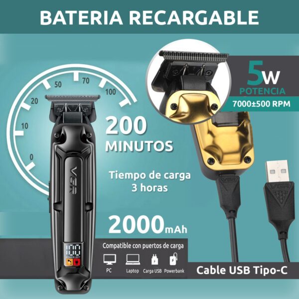 Máquina Trimmer Profesional VGR V-904 Metal Motor Brushless - Image 3